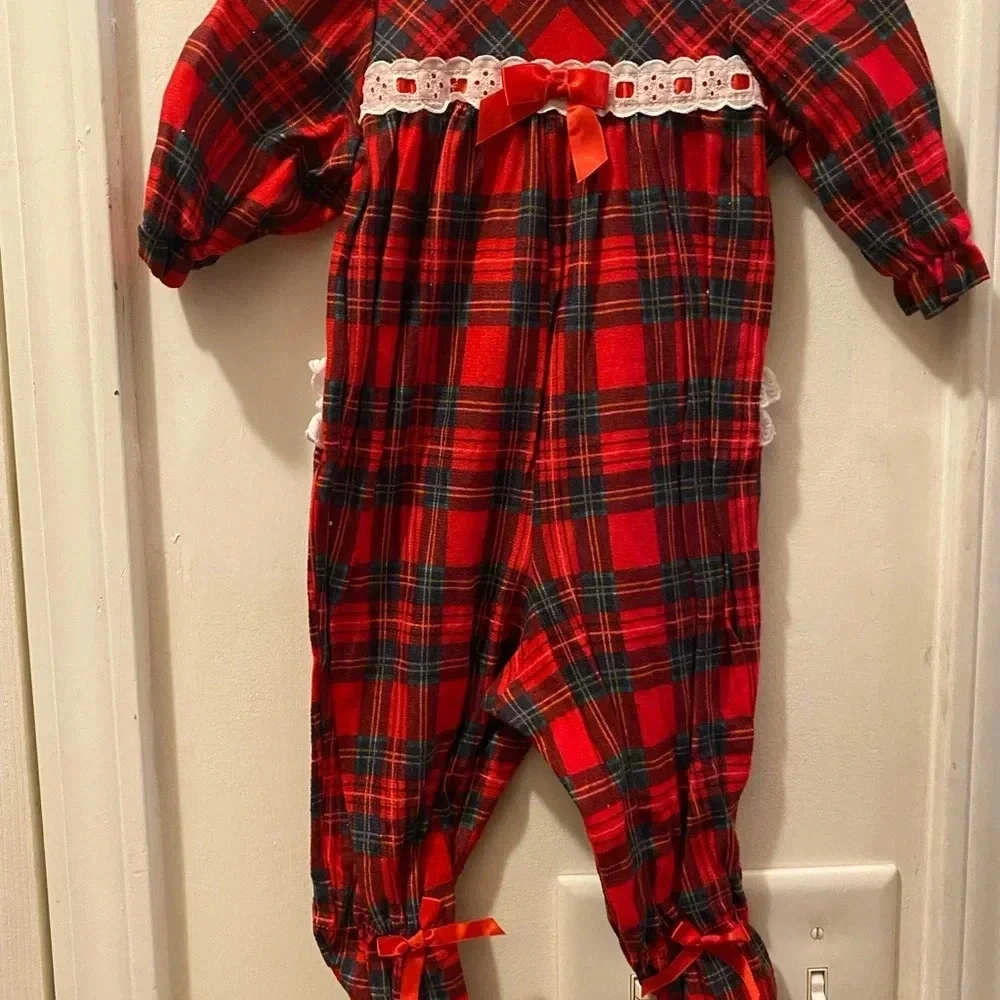Plaid Holiday Ruffle Butt Sleeper